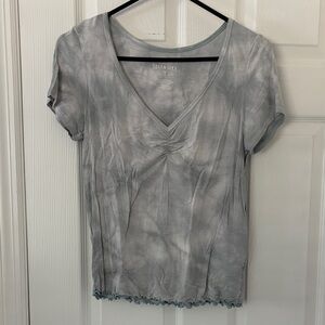 American Eagle Outfitters Soft Gray Tie-Dye Tee